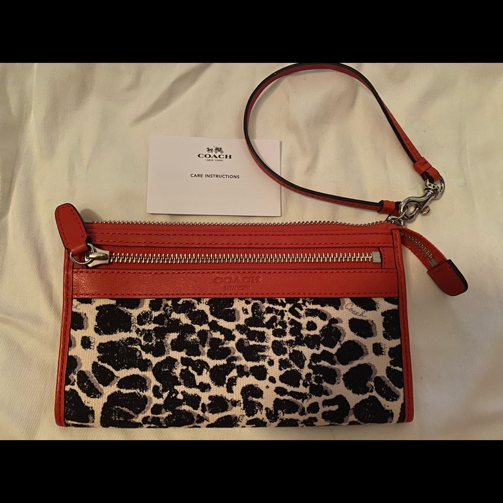 Authentic Coach Wallet/wristlet Ocelot print